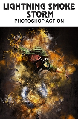 Effet Photoshop Lightning Smoke Storm