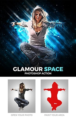 Effet Photoshop Glamour Space