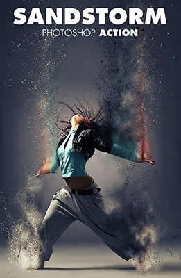 Effet Photoshop de Tempête de sable